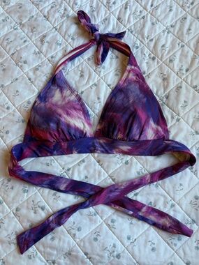 Apt. 9 Purple & Pink Tie-Dye Bikini Top